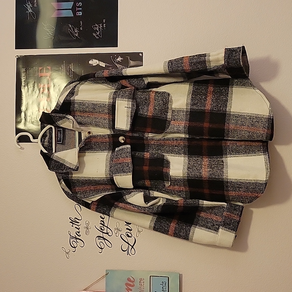 Black Plaid Oversized Shacket